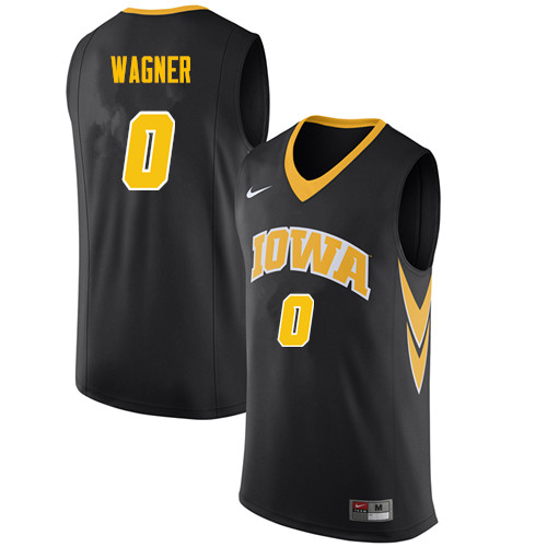 Men #0 Ahmad Wagner Iowa Hawkeyes College Basketball Jerseys Sale-Black - Click Image to Close